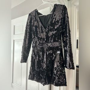 Black long sleeve romper Taylor swift eras tour concert outfit reputation era